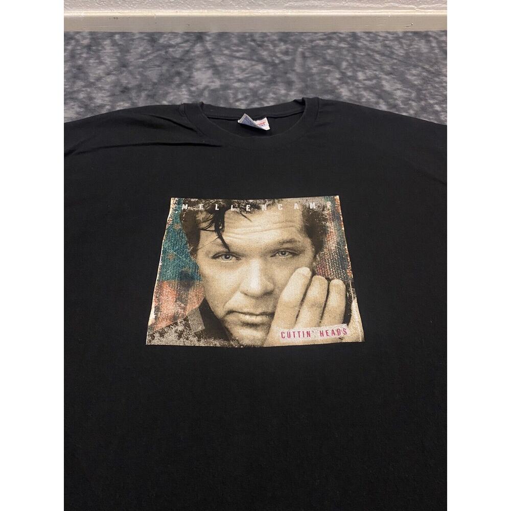 Vtg John Mellencamp Tshirt Cuttin Heads 2001 Tour Size Large Hanes Usa View 2
